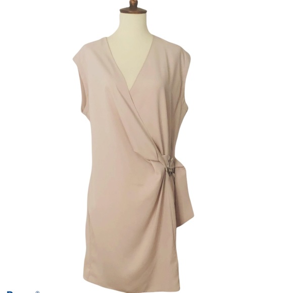 Allsaints - V Neck Sleeveless Buckled Dress - Picture 4 of 11